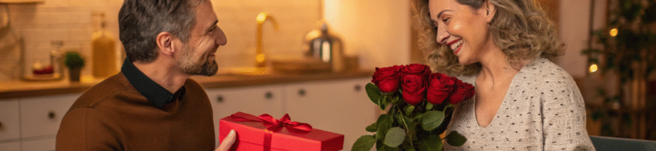 un couple qui fête la Saint-Valentin