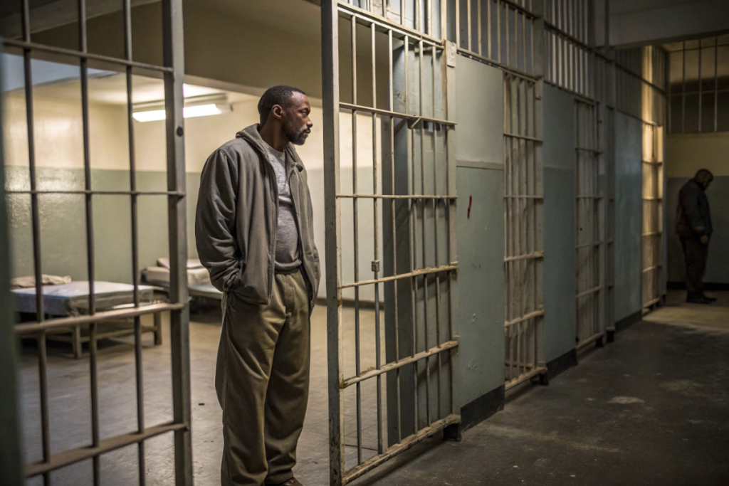 un homme en prison