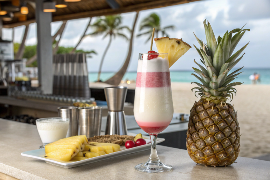 une Piña Colada tricolore