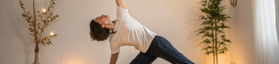 une femme qui fait du yoga