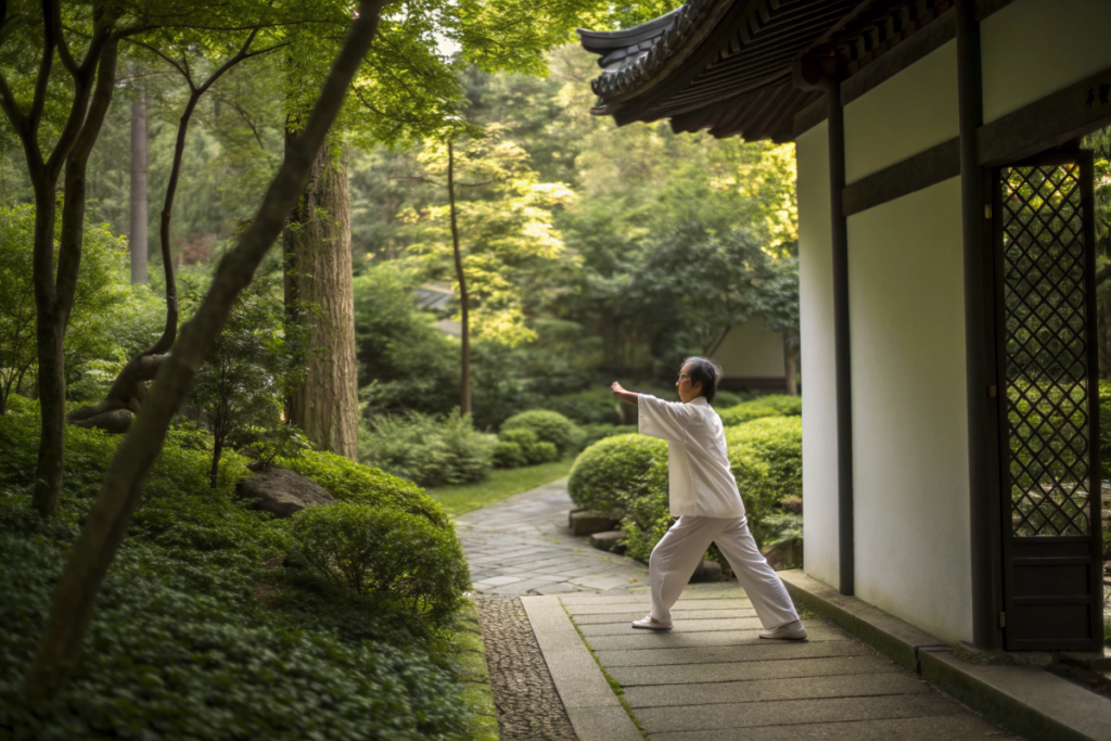 une personne qui pratique la marche profonde