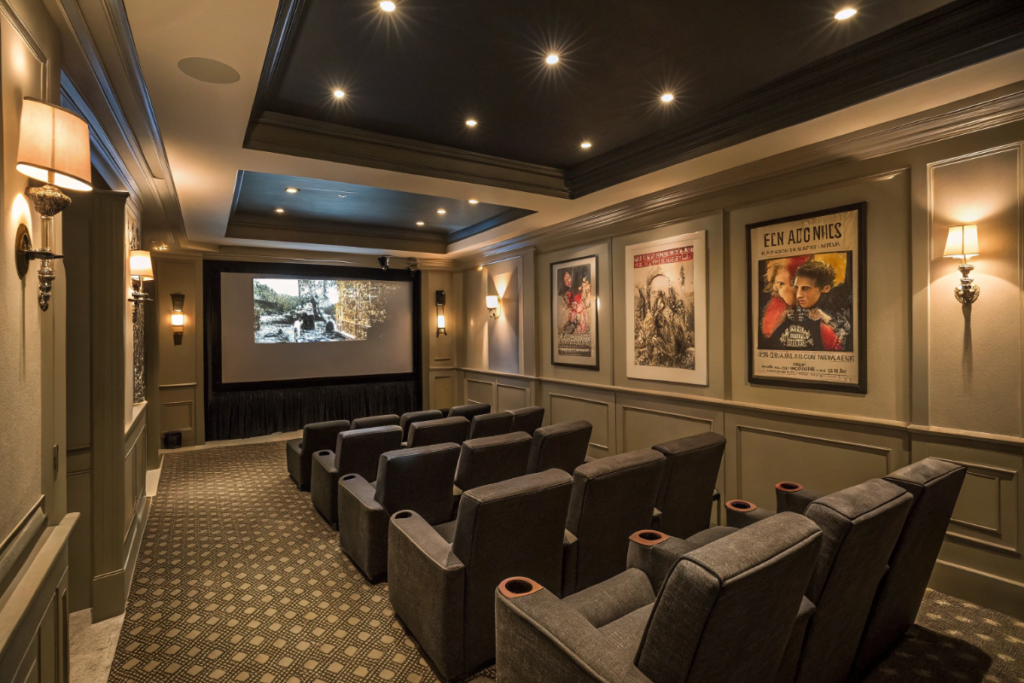 une salle de cinéma privée