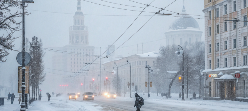 Tempête de neige : une ville russe paralysée