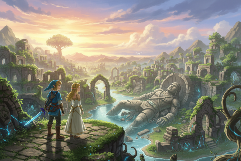 Gameplay d’un jeu d’aventure comme The Legend of Zelda