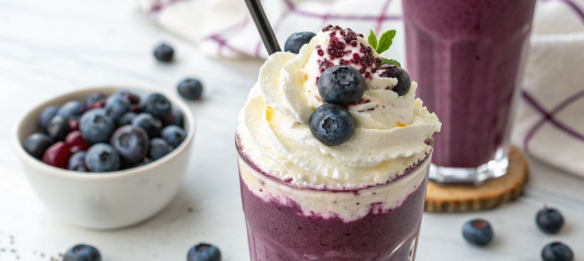 Milkshake gourmand : la myrtille en vedette