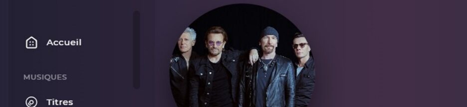 Page artiste de U2 sur Playup