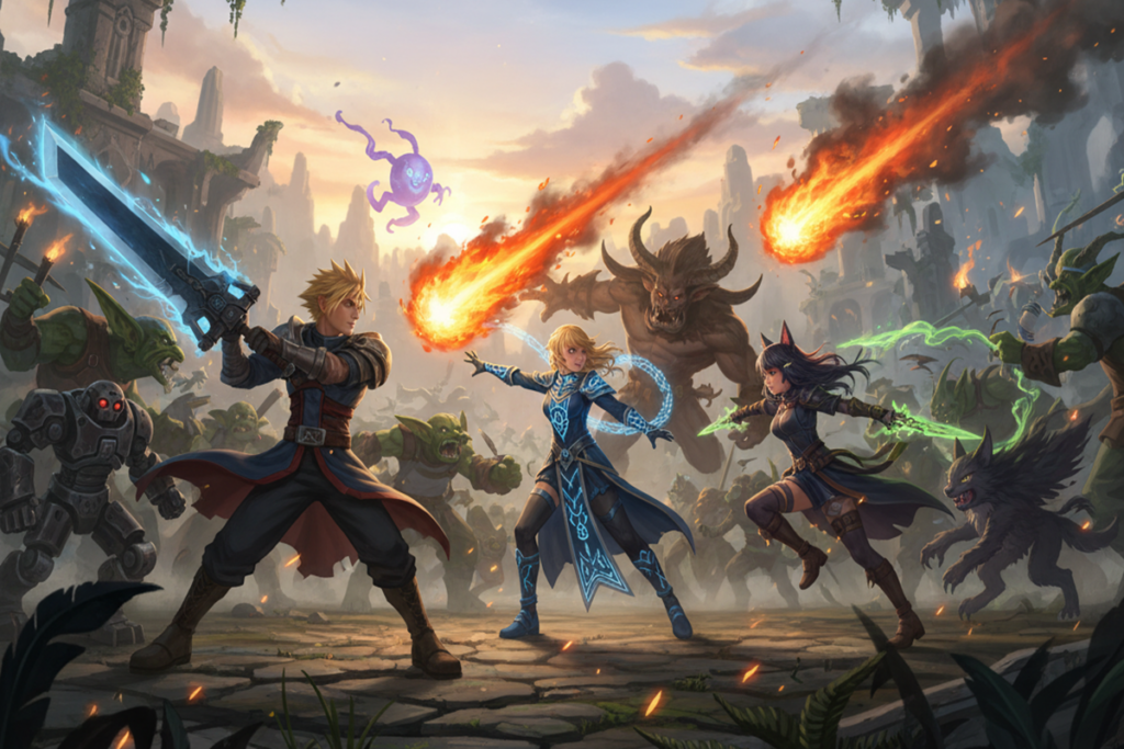 Gameplay d’un RPG similaire à Mongil : Star Dive
