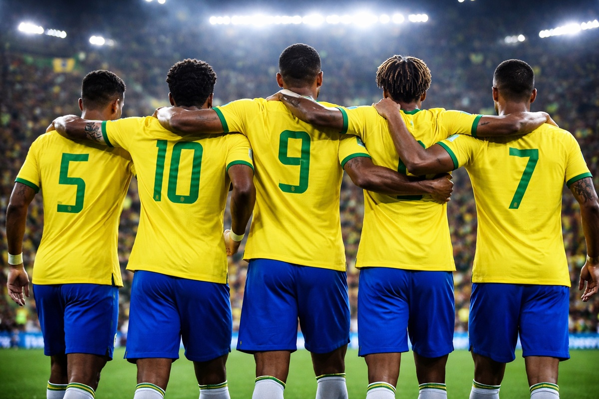 Joueurs du Brésil pour la Coupe du Monde