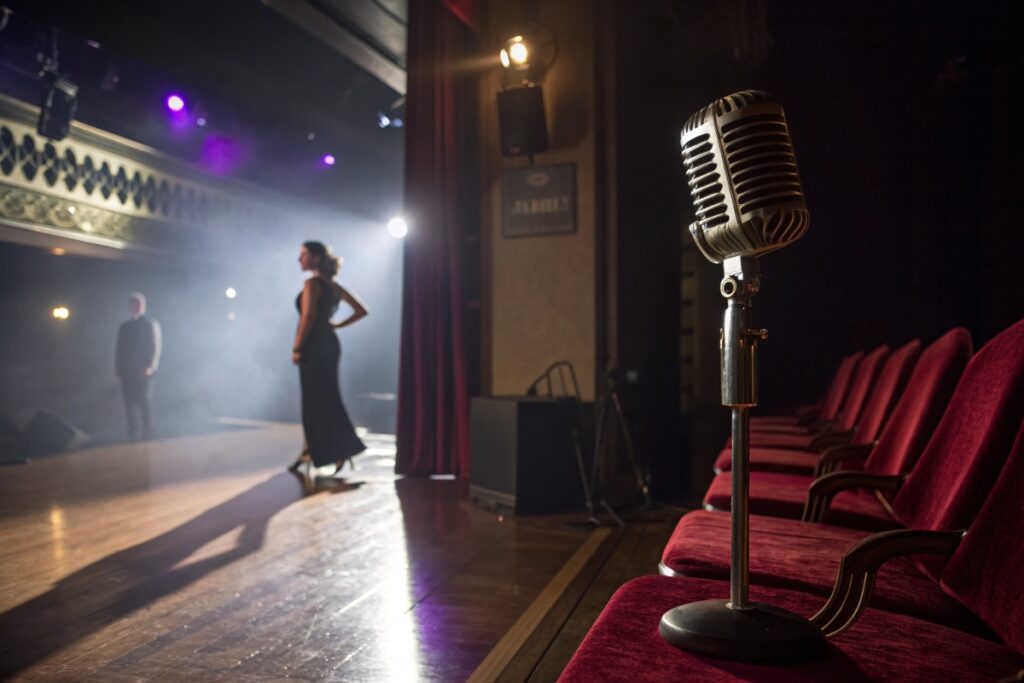 Scène de cabaret parisien des années 1950