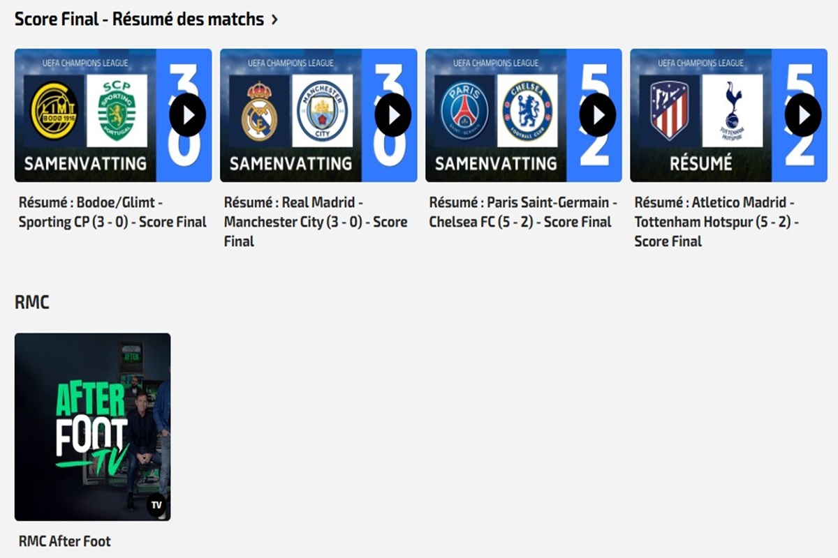 Interface de ClicnScores