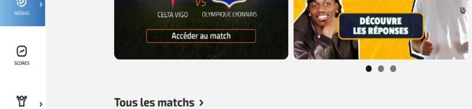 Interface de ClicnScores