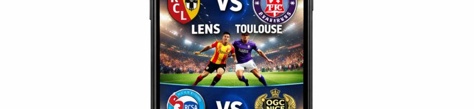 Affiche des demi-finales de la Coupe de France sur smartphone