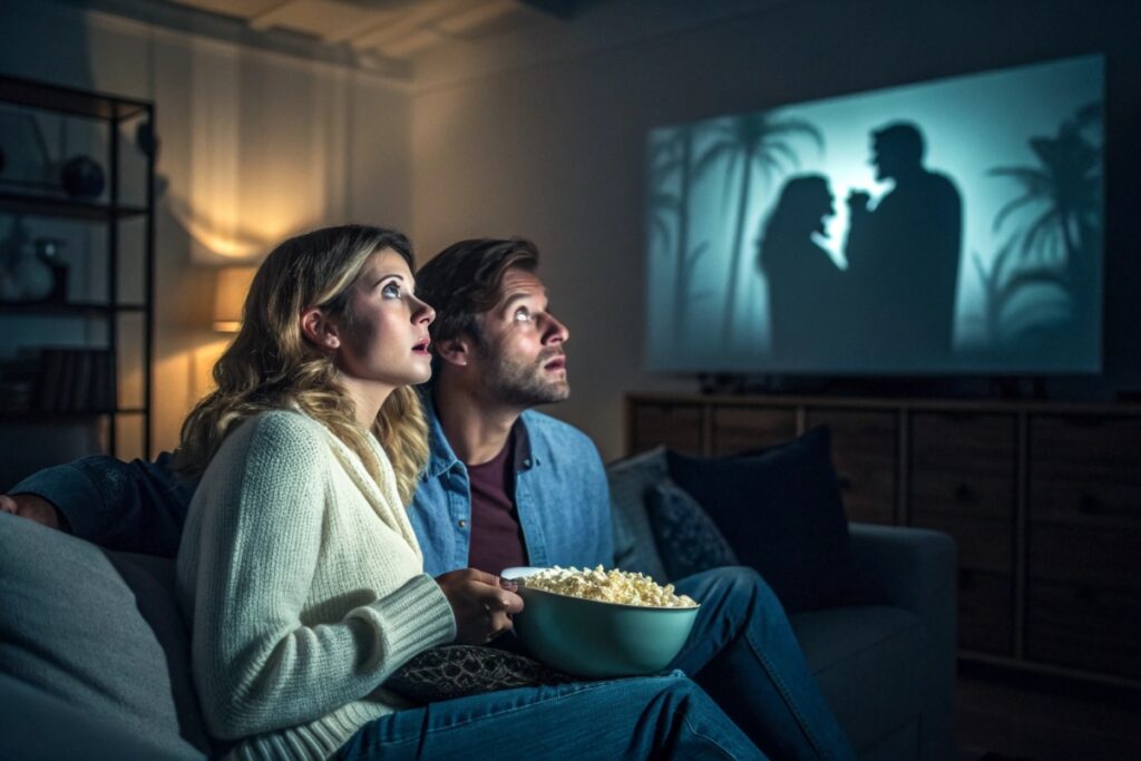 Un couple regardant des thrillers