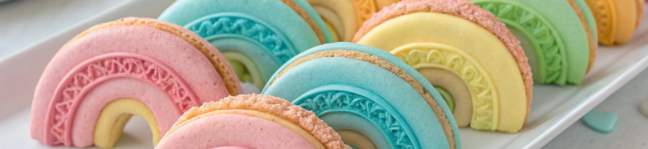 des cookies arc-en-ciel
