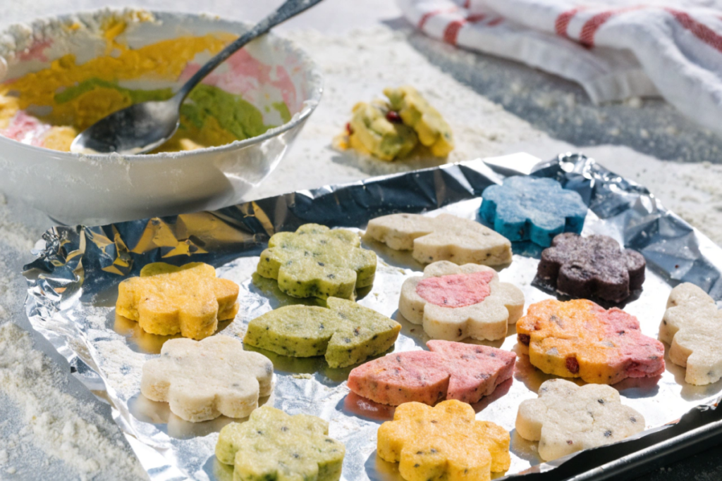 des sablés aquarium en préparation