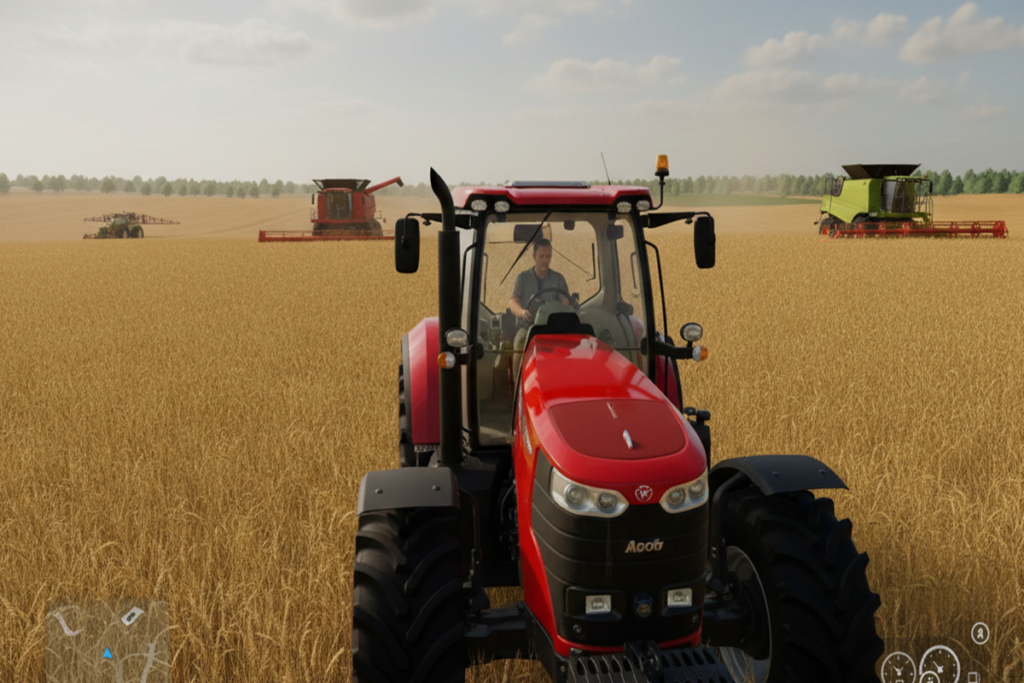 Gameplay d’un jeu similaire à Farming Simulator 26