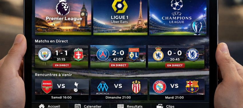 ClicnScores sur smartphone : Premier League, Ligue 1 et C1