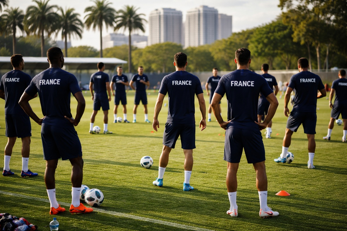 L’équipe de France en préparation pour la Coupe du Monde
