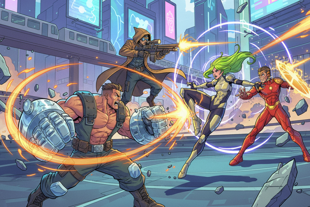 Gameplay d’un jeu similaire à Marvel Tōkon : Fighting Souls