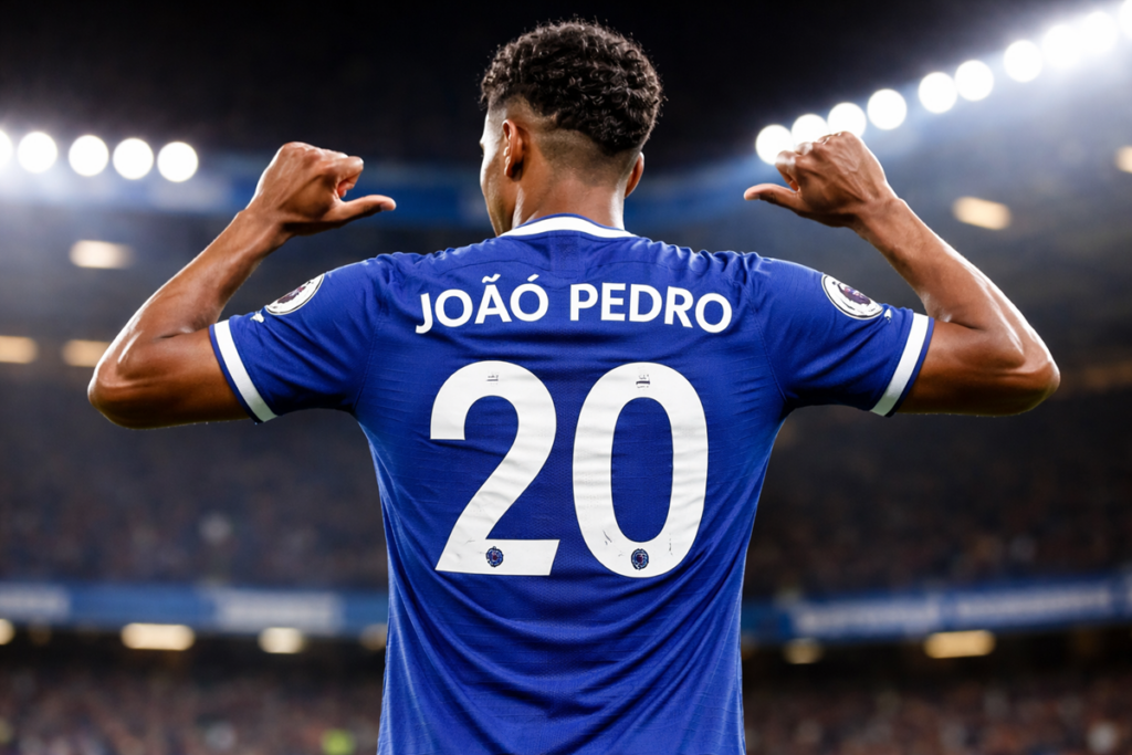Joueur avec le maillot de João Pedro
