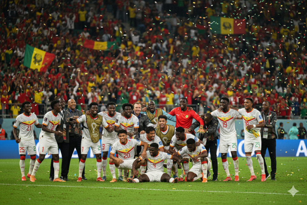 Les joueurs du Sénégal 
