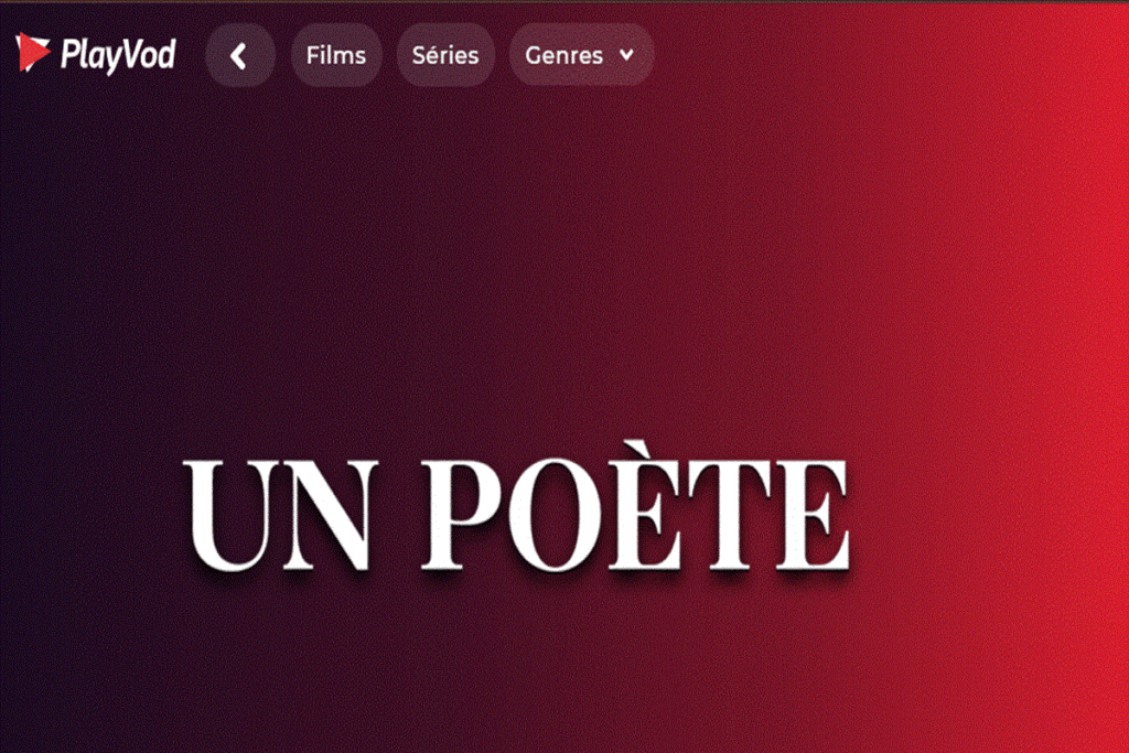 Un poète sur PlayVOD