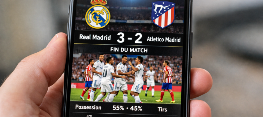 Liga : Real Madrid-Atlético, un match à revivre sur mobile