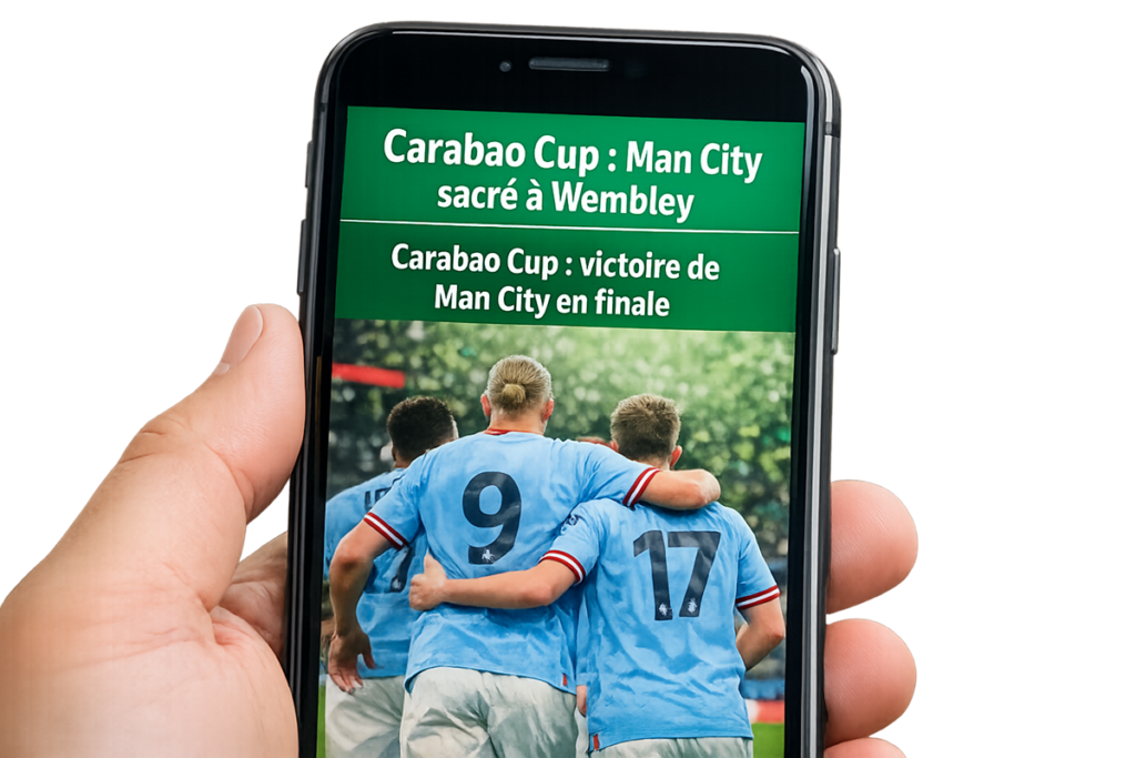 News du sacre de Manchester City en Carabao Cup