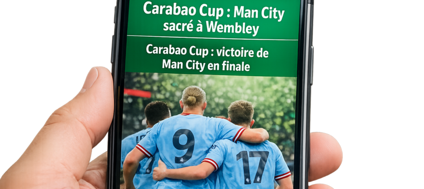 Carabao Cup : Man City sacré à Wembley, news sur smartphone