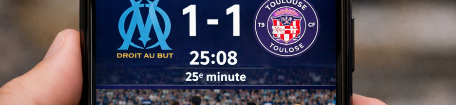 Match Coupe de France sur un smartphone