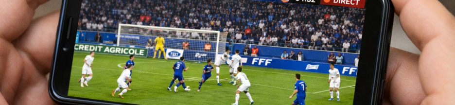 Match de Coupe de France sur un smartphone