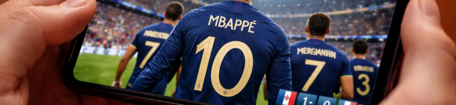 Matchs des Bleus sur un smartphone