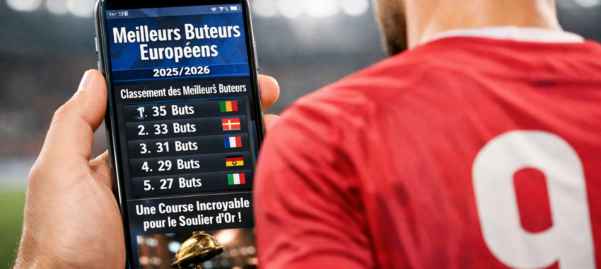 Meilleurs buteurs européens : suivre le classement depuis son mobile