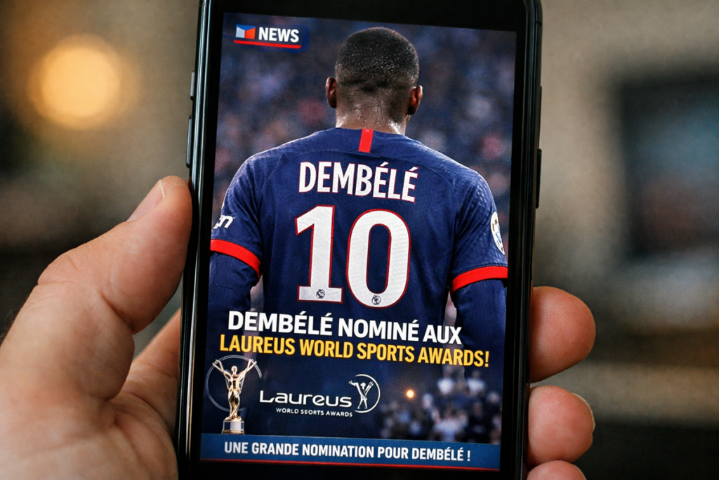 News sur Ousmane Dembélé et les Laureus World Sports Awards