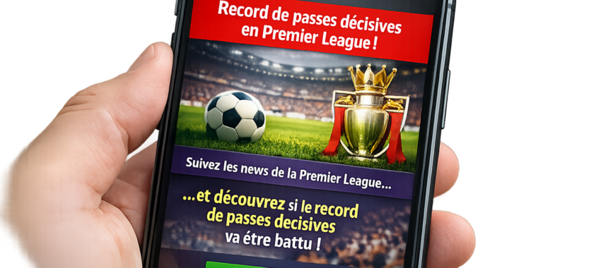 Premier League : suivez le record de passes décisives sur iPhone