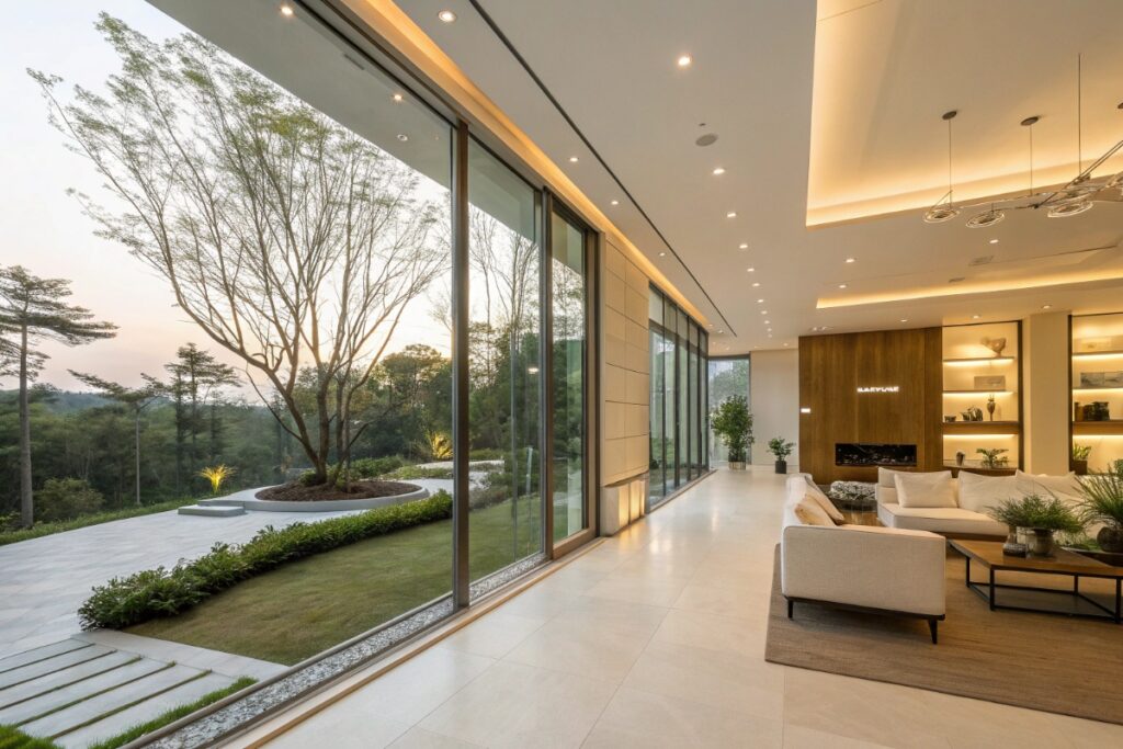 Intérieur luxueux d'une villa moderne