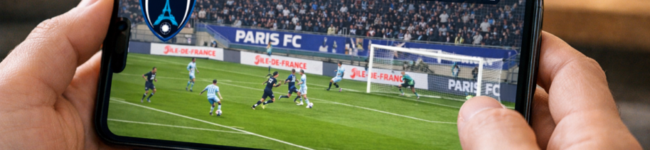 Match football sur un smartphone