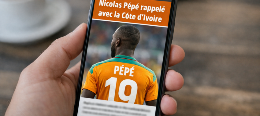 Nicolas Pépé rappelé : l’actu de la Côte d’Ivoire sur smartphone