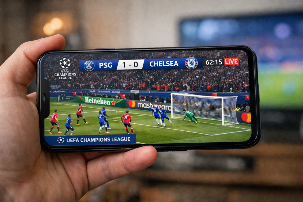 Match de football entre Chelsea et le PSG
