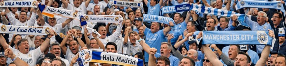 Supporteurs du Real et de City en Champions League