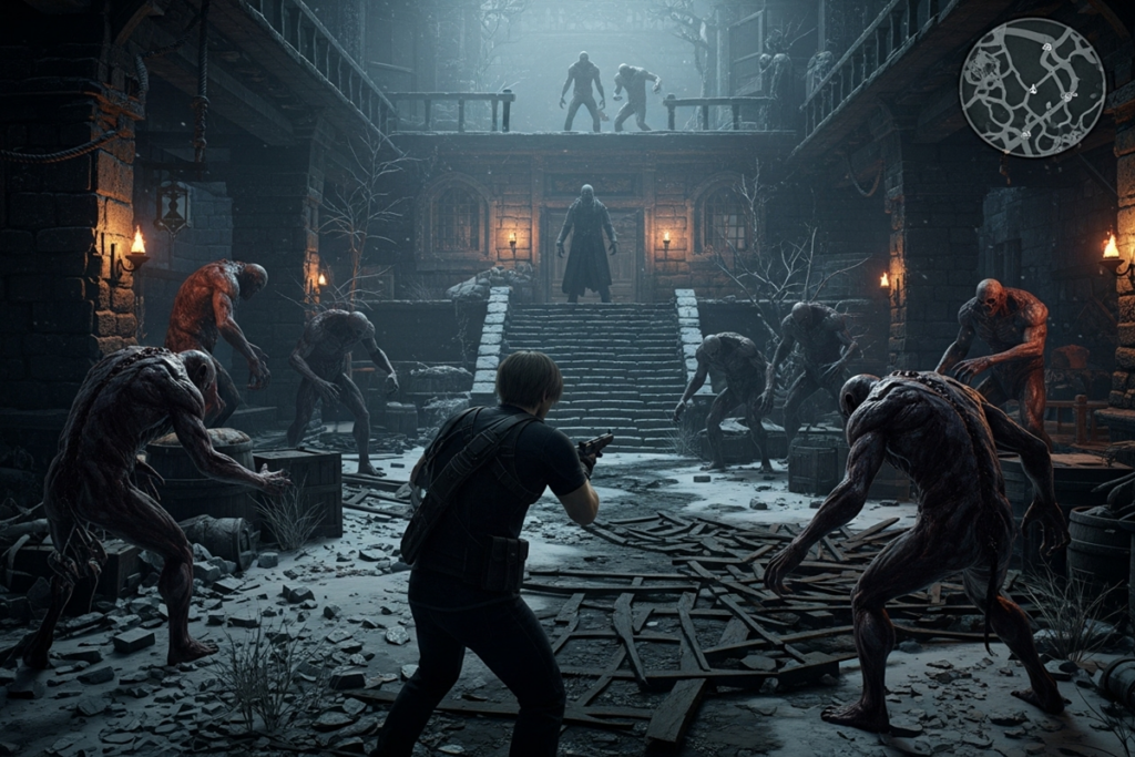 Gameplay d'un jeu similaire à Resident Evil Requiem