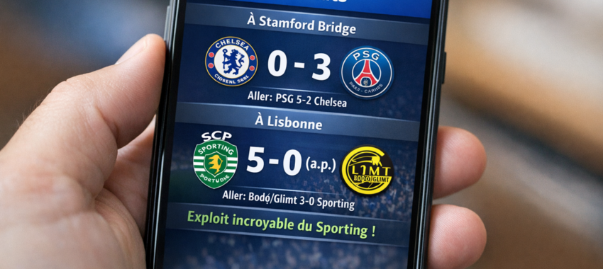 Ligue des Champions : tous les résultats sur votre téléphone mobile