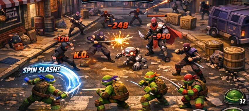 TMNT: Build n Battle, un jeu mobile arcade et stratégie Ninja