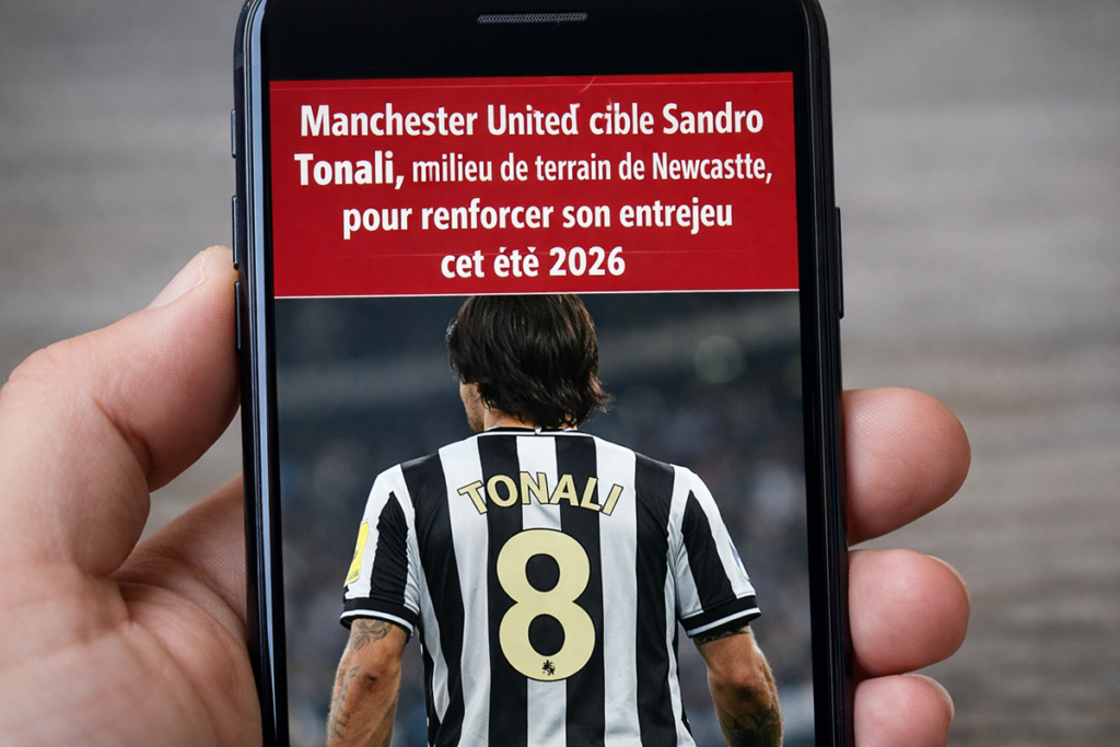 News de Manchester United sur un smartphone
