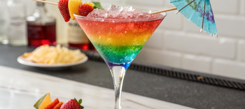 Cocktail arc-en-ciel : un mélange coloré et festif