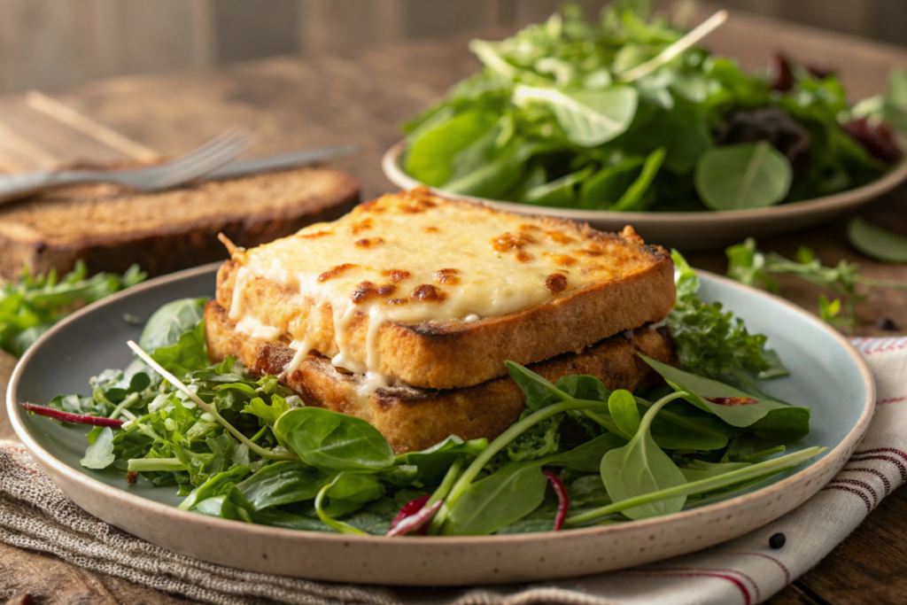 un croque-monsieur au vert