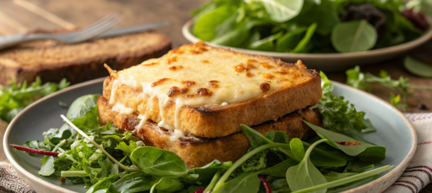Croque-monsieur : variante au vert savoureuse