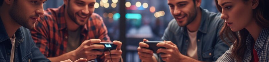 un gamer en train de jouer sur smartphone