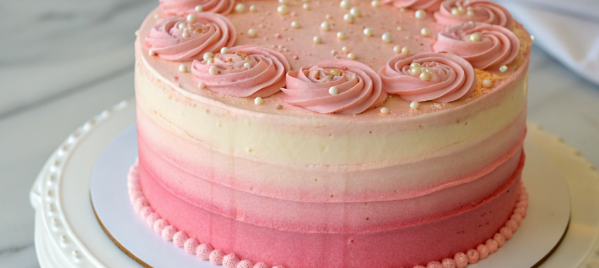 Gâteau ombré rose : dessert chic et gourmand