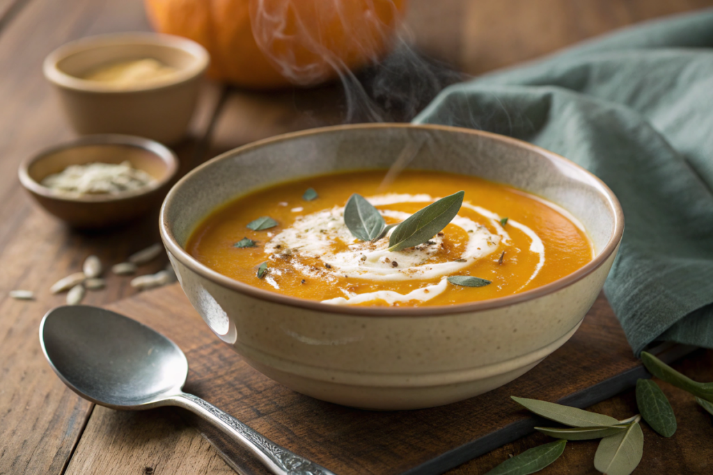 une soupe à la citrouille